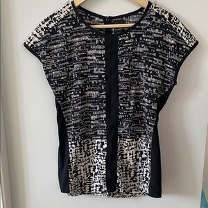 Elegant Black and White Women's Blouse
